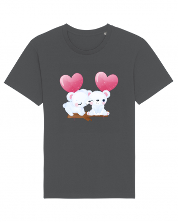 Valentine Polar Bear Heart Anthracite