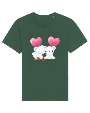 Valentine Polar Bear Heart Bottle Green