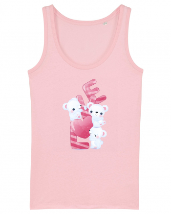 Valentine Polar Bear LOVE Cotton Pink