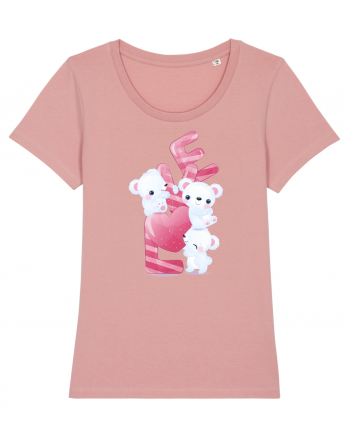 Valentine Polar Bear LOVE Canyon Pink