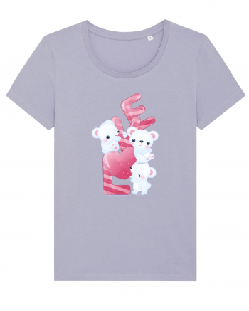 Valentine Polar Bear LOVE Lavender