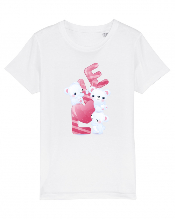 Valentine Polar Bear LOVE White