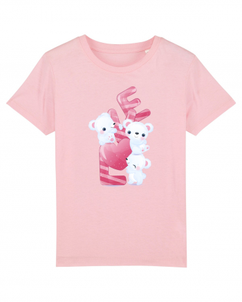 Valentine Polar Bear LOVE Cotton Pink