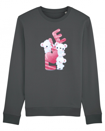 Valentine Polar Bear LOVE Anthracite