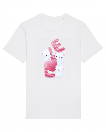 Valentine Polar Bear LOVE White