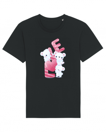 Valentine Polar Bear LOVE Black