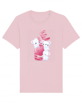 Valentine Polar Bear LOVE Cotton Pink