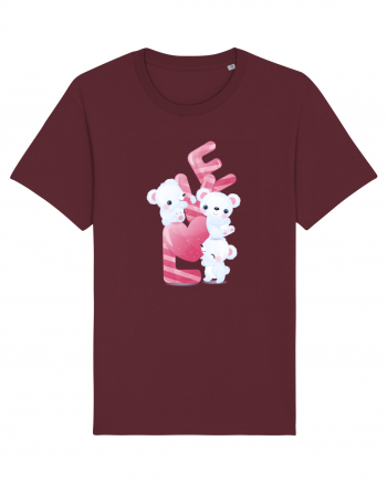 Valentine Polar Bear LOVE Burgundy