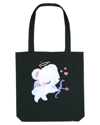 Valentine Polar Bear Cupid Black