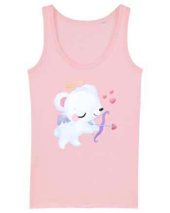 Valentine Polar Bear Cupid Cotton Pink
