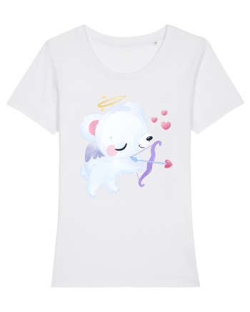 Valentine Polar Bear Cupid White