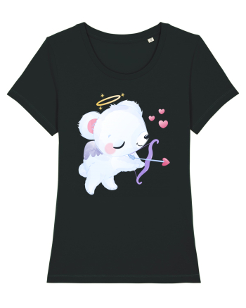 Valentine Polar Bear Cupid Black