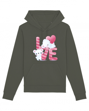 Valentine Polar Bear In Love Khaki