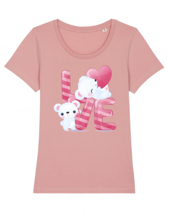 Valentine Polar Bear In Love Canyon Pink