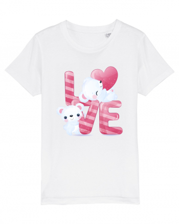 Valentine Polar Bear In Love White