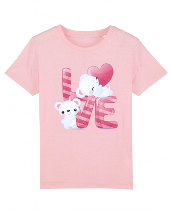 Valentine Polar Bear In Love Cotton Pink