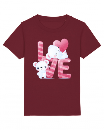 Valentine Polar Bear In Love Burgundy