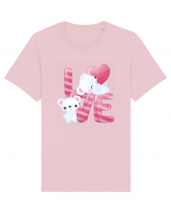 Valentine Polar Bear In Love Cotton Pink