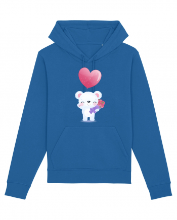 Happy Valentine Polar Bear Royal Blue