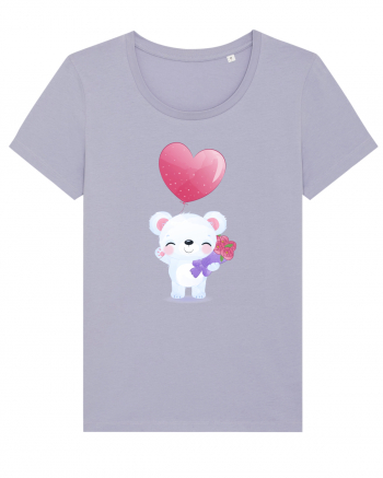 Happy Valentine Polar Bear Lavender