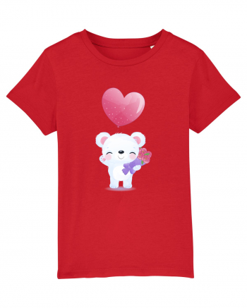 Happy Valentine Polar Bear Red