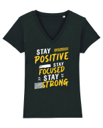 Positive Focused Strong Tricou mânecă scurtă guler V Damă Evoker