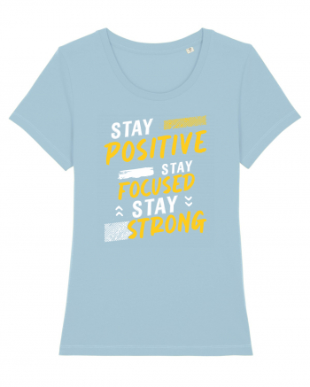 Positive Focused Strong Sky Blue