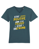 Positive Focused Strong Tricou mânecă scurtă guler V Bărbat Presenter