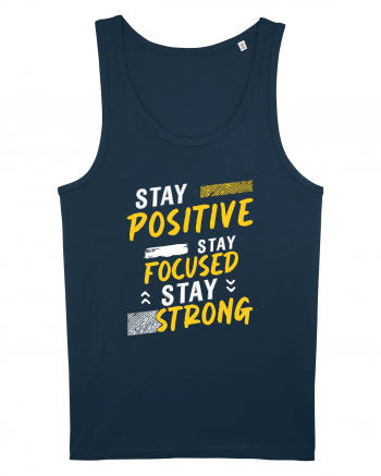 Positive Focused Strong Navy