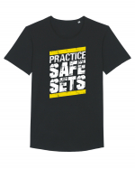 Practice Safe Sets Tricou mânecă scurtă guler larg Bărbat Skater