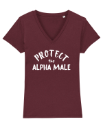 Alpha male Tricou mânecă scurtă guler V Damă Evoker