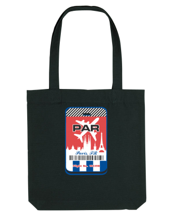 PARIS Airport tag Black