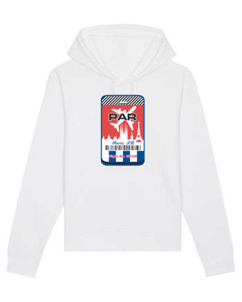 PARIS Airport tag White