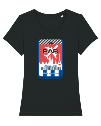 PARIS Airport tag Black