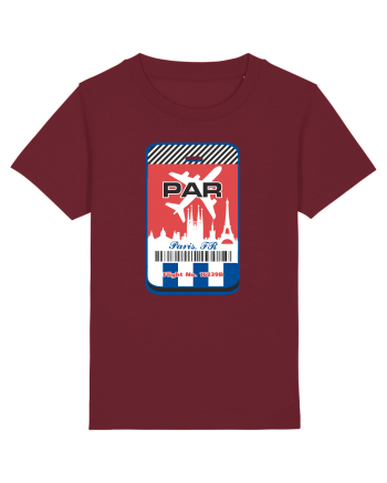 PARIS Airport tag Burgundy