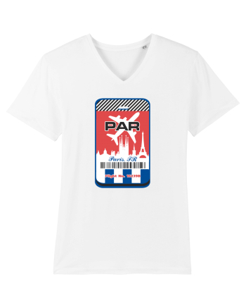 PARIS Airport tag White