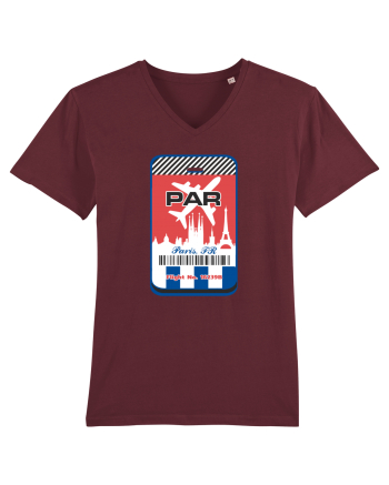 PARIS Airport tag Burgundy