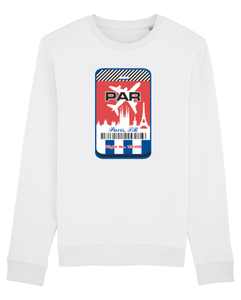 PARIS Airport tag White