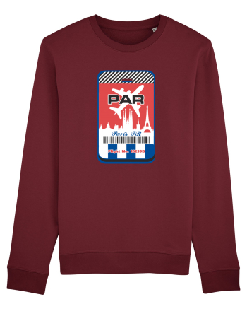 PARIS Airport tag Burgundy