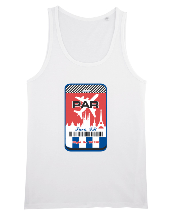 PARIS Airport tag White