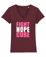 Fight Hope Cure Tricou mânecă scurtă guler V Damă Evoker