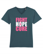 Fight Hope Cure Tricou mânecă scurtă guler V Bărbat Presenter
