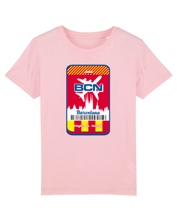 Barcelona airport tag Cotton Pink