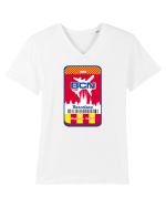 Barcelona airport tag Tricou mânecă scurtă guler V Bărbat Presenter