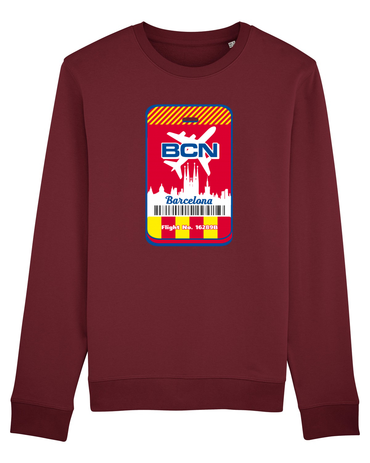 Bluză mânecă lungă Unisex Rise Burgundy