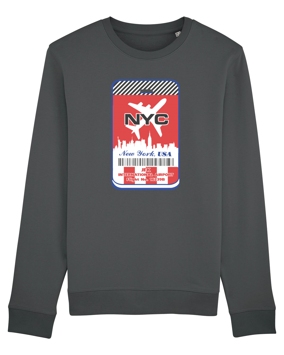 Bluză mânecă lungă Unisex Rise Anthracite