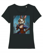 rabbit lady Tricou mânecă scurtă guler larg fitted Damă Expresser