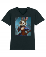 rabbit lady Tricou mânecă scurtă guler V Bărbat Presenter