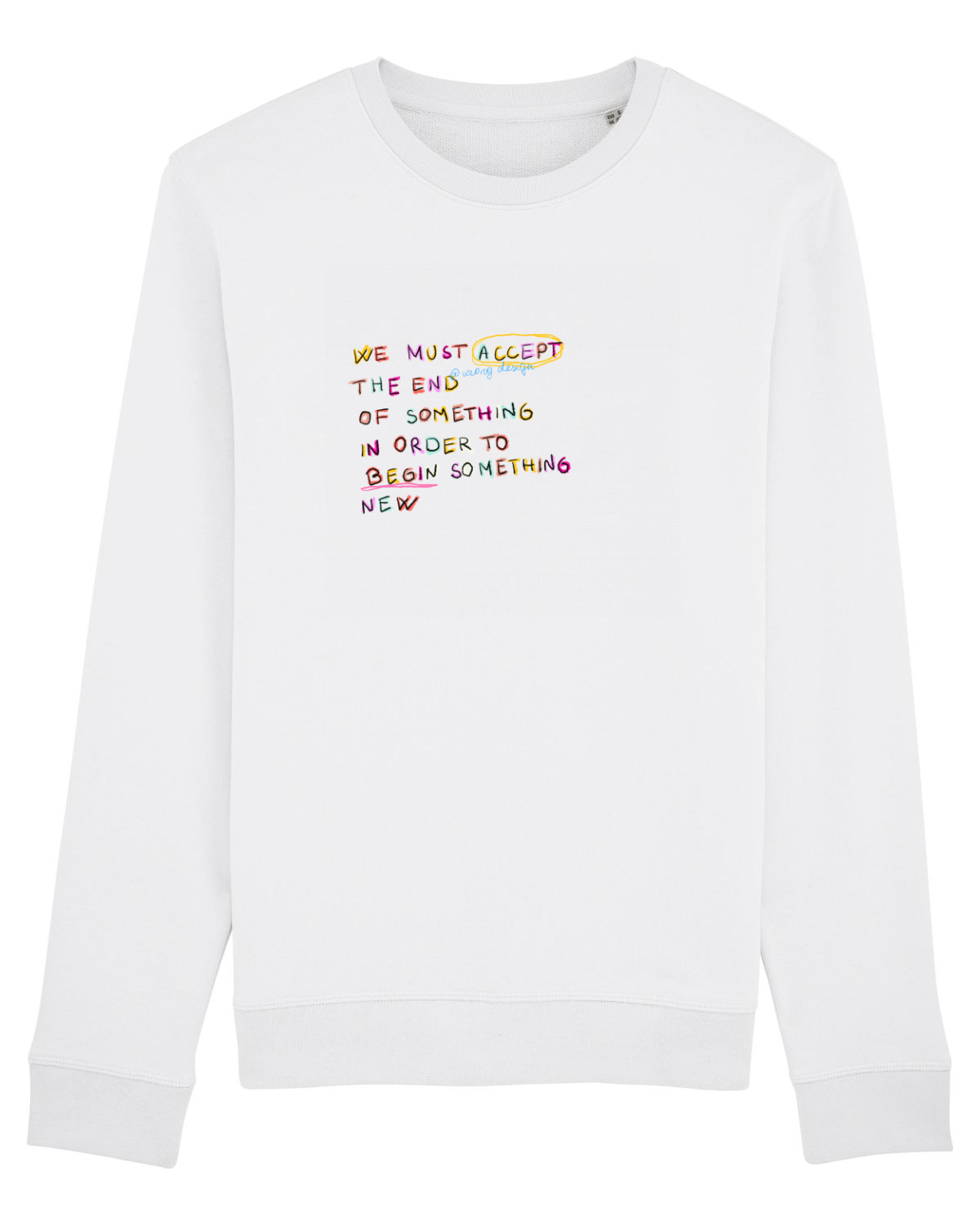 Bluză mânecă lungă Unisex Rise White
