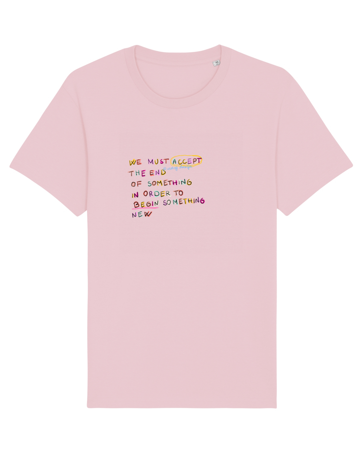 Tricou mânecă scurtă Unisex Rocker Cotton Pink